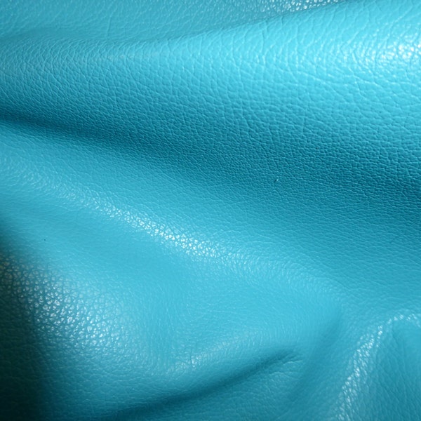 Leather 5"x11" DIVINE True Turquoise top grain Cowhide 2-2.5 oz / 0.8-1 mm PeggySueAlso® E2885-17 hides available
