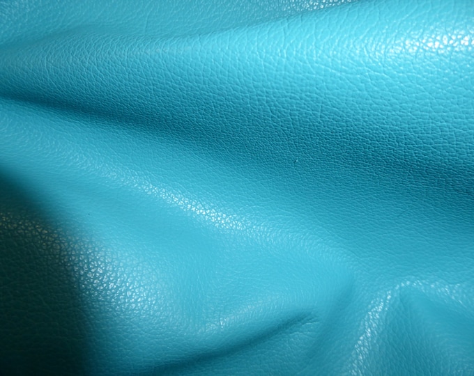 Leather 5"x11" DIVINE True Turquoise top grain Cowhide 2-2.5 oz / 0.8-1 mm PeggySueAlso® E2885-17 hides available