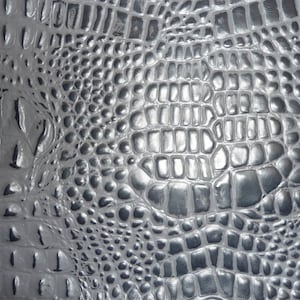 Limited Alligator 8&quot;x10&quot; Gray / GRAY Crocodile Embossed Cowhide Leather 3 oz/1.2mm PeggySueAlso E2860-15