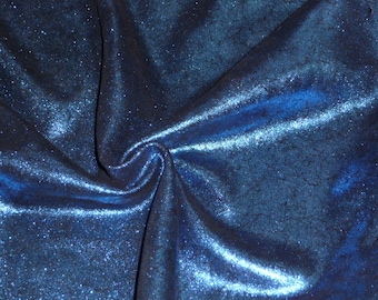 Vintage Crackle 2 Pieces 4"x6" ROYAL Blue Metallic on BLACK suede Cowhide 3-3.5 oz / 1.2-1.4 mm PeggySueAlso® E2844-35