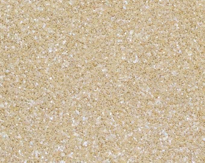 Chunky Glitter 8"x10" CORN SILK Metallic Fabric applied to Leather 4 firmness Very Thick 5-5.75 oz/2-2.3mm E4355-63