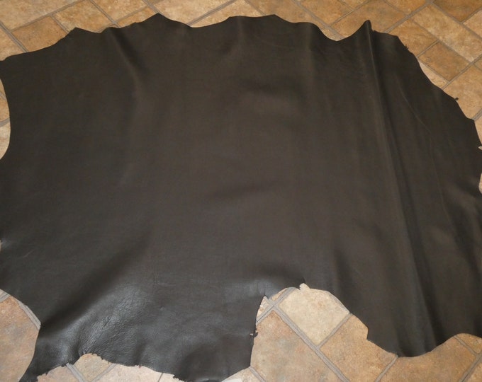 LAMBSKIN Hide Silky Very DARK BROWN, Italian incredibly soft, fine grain, Smooth Leather 2.5 oz/1 mm PeggySueAlso E2805-02