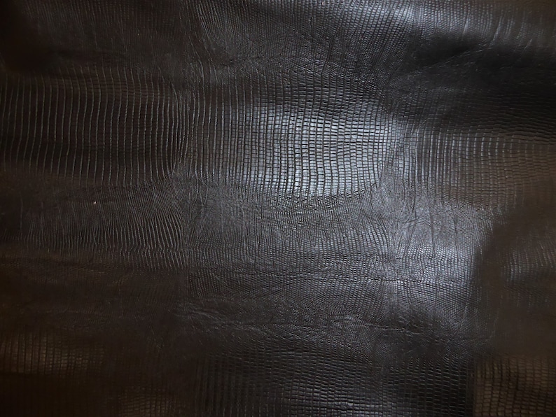 Leather 12x 12 Lizard BLACK embossed Cowhide 1.75-2 oz .8-1 mm PeggySueAlso\u2122 E2855