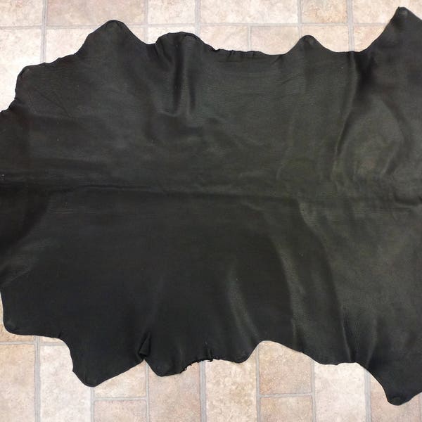 Goatskin Black hides fine grain Leather First Quality Hide/Hides (not this hide similar one) 2-2.5oz/0.8-1mm