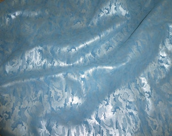 Camo 12"x12" Soft SILVER on DENIM Blue Suede Cowhide Leather 3-3.5 oz / 1.2-1.4 mm PeggySueAlso® E2030-15 hides available