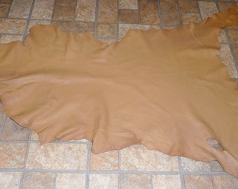 Goatskin 6 to 7 sq ft Mocha / Cappuccino Cationic finished Leather (not this hide, a similar one) 2.5 oz /1 mm PeggySueAlso E2787-10