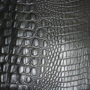ALLIGATOR 2 Stück 4 &quot;x6&quot; SCHWARZ Kroko Geprägtes Rindsleder 2,5-3oz / 1-1,2 mm (Lies Beschreibung) PeggySueAuch E2860-21 Felle erhältlich