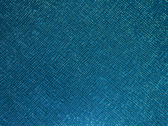 Saffiano Leather 12x12 Shiny TEAL Weave Embossed Cowhide 3.5 oz/ 1.4 mm  PeggySueAlso® E8201-57