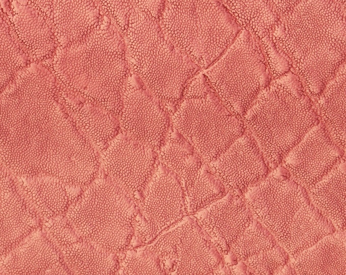 Leather 5"x11" (C)ELEPHANT SALMON PINK Embossed Cowhide 2.5-3oz/1-1.2 mm PeggySueAlso E2899-11