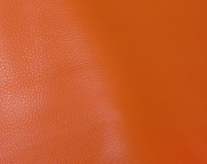 King 12"x12" PERSIMMON  / Carrot BUrNT Orange Full Grain Cowhide Leather  3-3.5 oz/1.2-1.4mm PeggySueAlso® E2881-18  Hides too