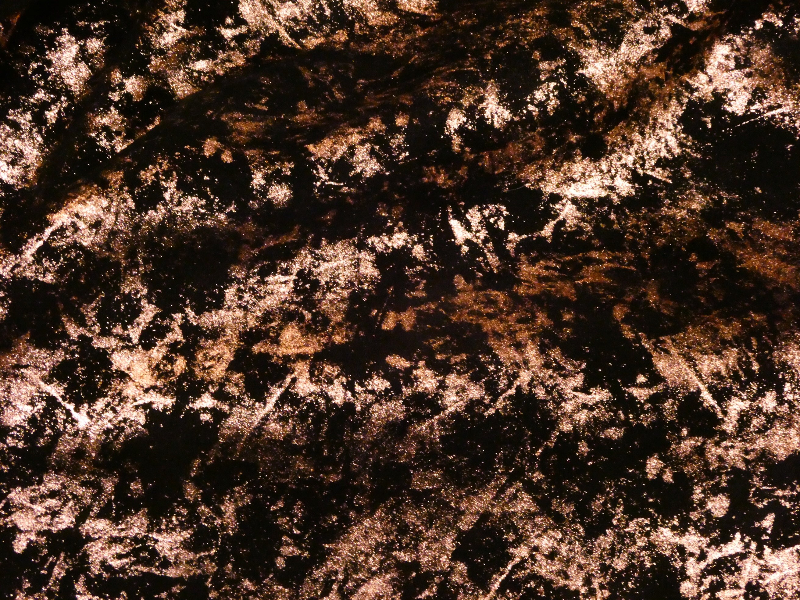 Leather 8"x10" Northern Lights Metallic ROSE GOLD on BLACK …
