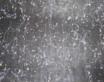 Corcho 5"x11" Salpicadura de gris mate y crema sobre corcho negro carbón aplicado a cuero (Leer descripción) 5.5 oz/2.2 mm PeggySueAlso™ E5610-337A