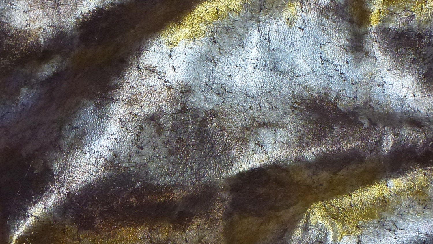 Leather CLOSEOUT 6 pack 4x6 PATINA Multi Metallic on CHOCOLATE Brown