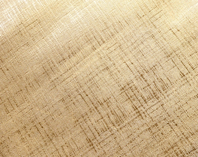 Saffiano 8"x10" NEW supplier BRIGHT GOLD Metallic Weave Embossed Cowhide Leather  2.5-3oz/ 1-1.2mm PPeggySueAlso® E8201-05 Hides too