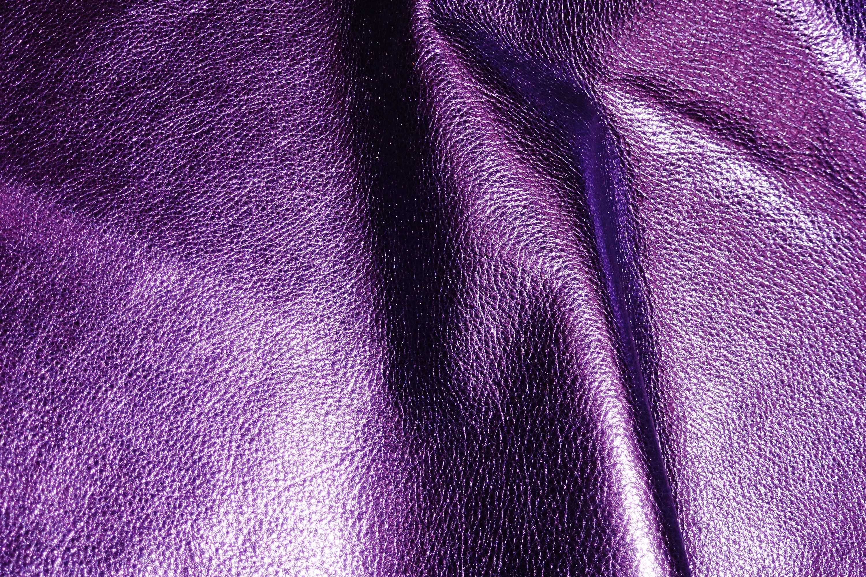 8x10 Purple Pebbled Metallic Shows The Grain Cowhide Leather