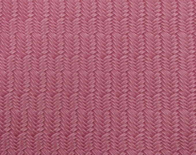 Leather 8"x10" Braided Italian Fishtail BLUSH PINK Cowhide 3-3.5 oz / 1.2-1.4 mm PeggySueAlso™ E3160-75