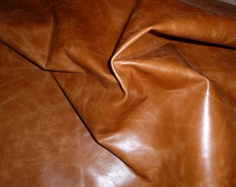 Riviera 8"x10" SADDLE Pull Up effect Aniline Dyed Cowhide Leather 2.5-3 oz /1-1.2 mm PeggySueAlso® E2932-01 hides available