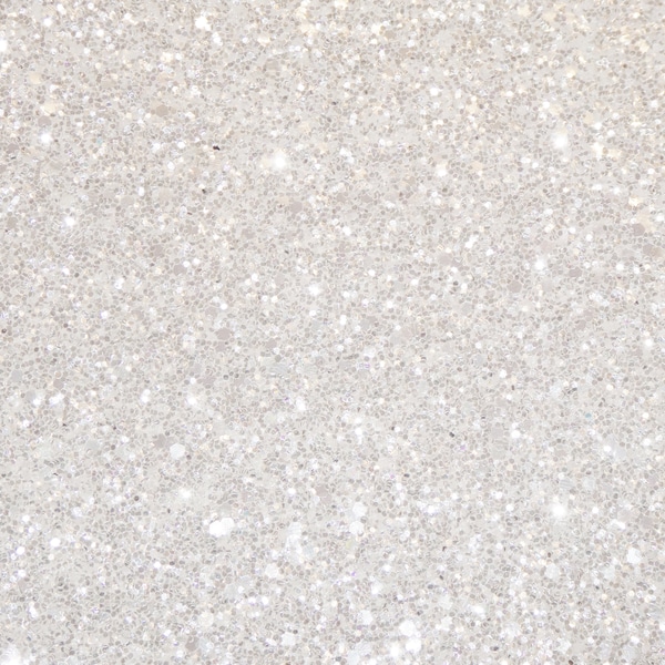 Chunky Glitter 12"x12" WHITE Metallic Fabric applied to Leather 4 firmness Very Thick 5-5.75 oz/2-2.3mm PeggySueAlso® E4355-16
