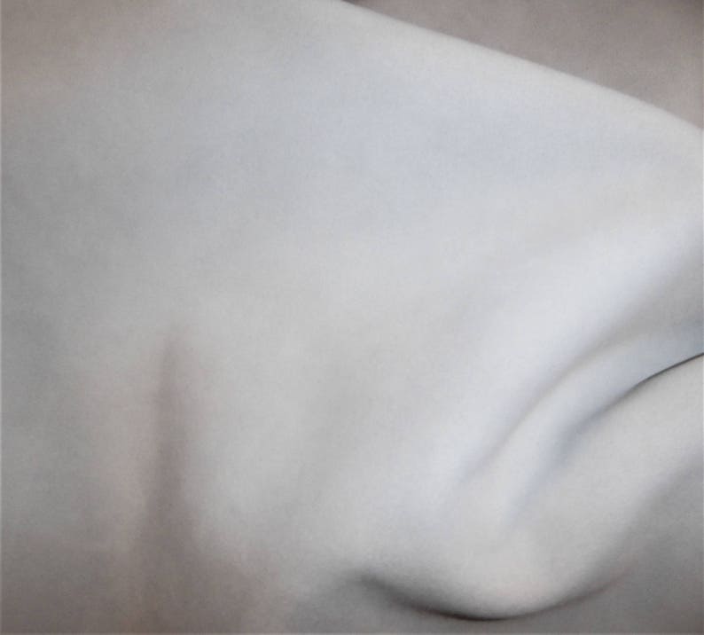 Suede 8"x10" NEARLY WHITE Pearly Cowhide Leather 3.75-4 oz / 1.3-1.4 mm PeggySueAlso® E2827-06