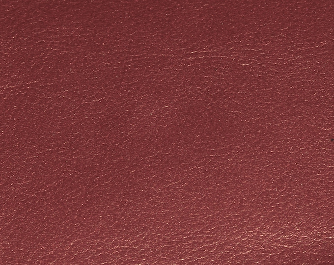 PEARLIZED 3-4-5 or 6 sq ft DEEP MAROON / Merlot Cowhide Leather (not soft) 4-4.25 oz/1.6-1.7mm PeggySueAlso E2974-04 Hides Available