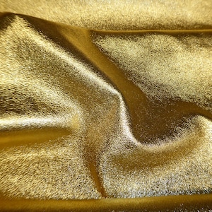 Pebbled Metallic 12x12 Shinier GOLD shows the grain Cowhide leather 2.5-3 oz / 1-1.2 mm PeggySueAlso® E4100-05B hides available image 5