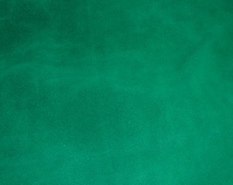 Suede 12"x20" ... EMERALD / Shamrock Green Suede Cowhide Leather 4-4.5 oz / 1.6-1.8 mm PeggySueAlso™ E2825-07 hides available