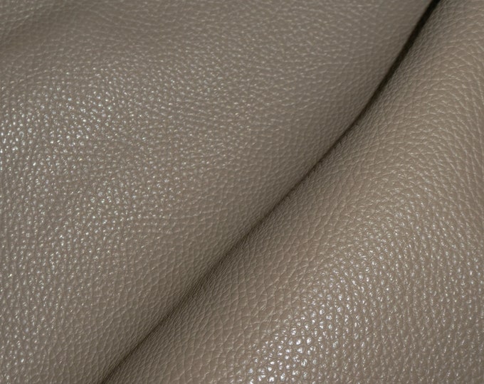 Imperial 12"X12" TAUPE Finished Pebble Grain THICK but soft Italian Cowhide Leather  3.75-4oz/1.5-1.6mm PeggySueAlso E3205-19