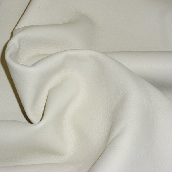 King 8"x10" Cream BONE Soft Full Grain Cowhide Leather 3-3.5oz/1.2-1.4 mm PeggySueAlso® E2881-06 hides available