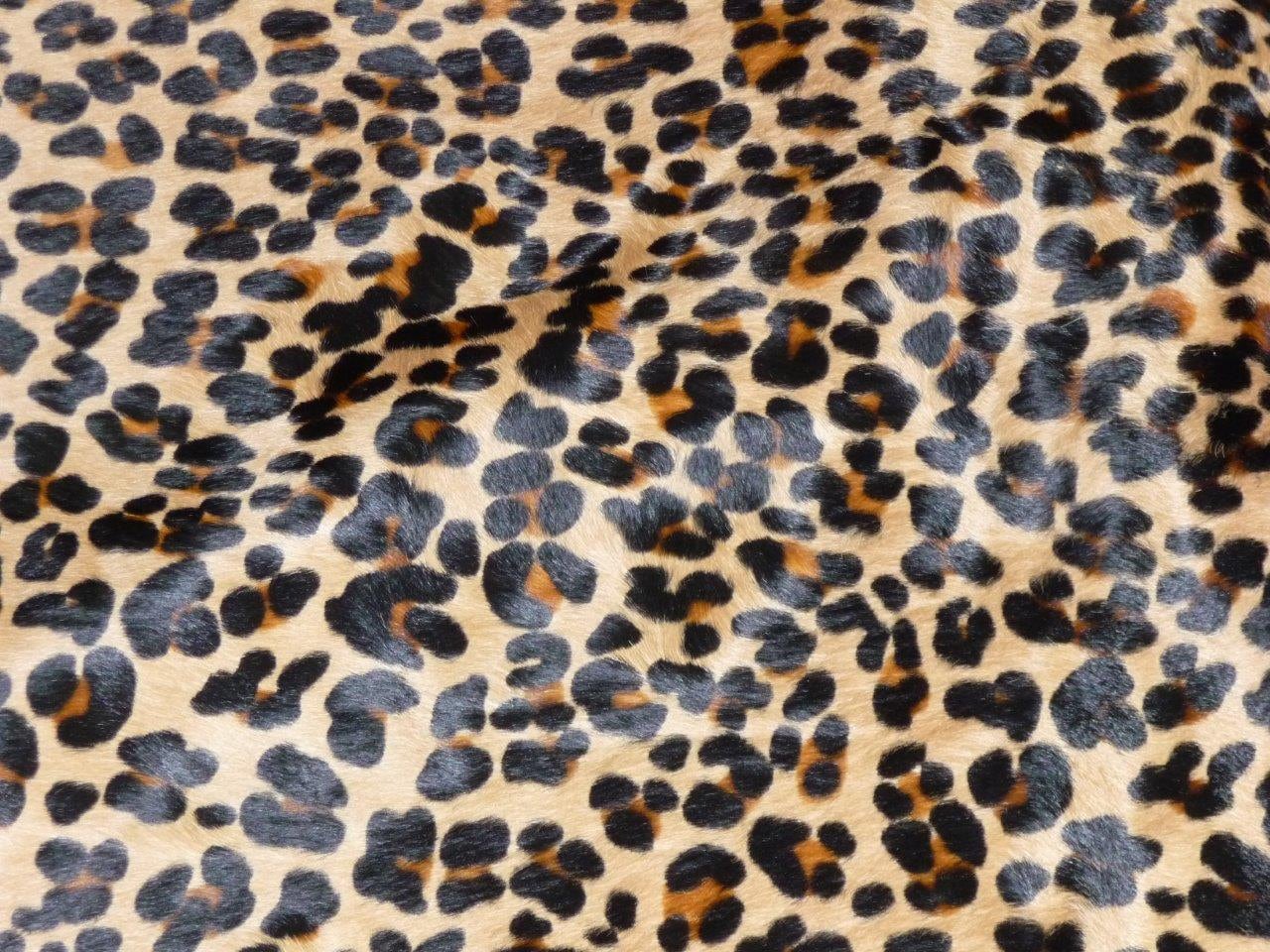 Hair On Leather 12"x12" New Version Leopard Camel Black Bro…