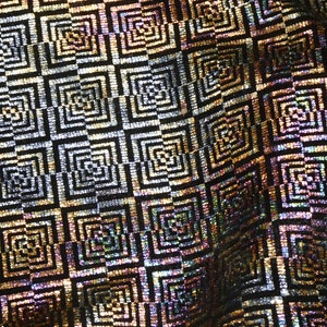 PRISM 5&quot;x11&quot; Retro SQUARES (1&quot;) ANTIQUE on Black Suede Cowhide Leather 3.25-3.5 oz/1.3-1.4 mm PeggySueAlso® E4800-05