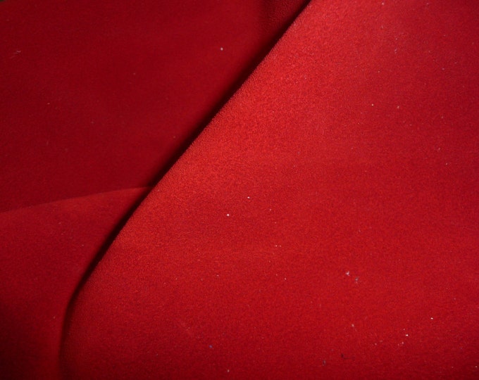 Suede Leather 12"x12" RED Suede Garment Grade Cowhide 3.5-3.75 oz / 1.4-1.5 mm PeggySueAlso™ E2825-01