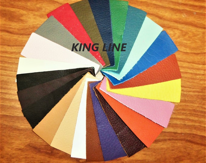 Leather 5"x11" KING and BOMBER King line Choice of 30 colors Soft Full grain cowhide 2.75-3.25 oz / 1.1-1.3 mm PeggySueAlso®  E2881