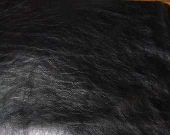 PULL UP Leather 8"x10" Matte Aged BLACK Distressed Cowhide 3-3.5 oz /1.2-1.4 mm PeggySueAlso E2930-05 hides available