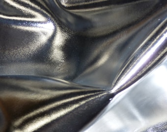 Smooth Metallic 5"x11" SILVER Foil Cowhide Leather 3oz /1.2 mm PeggySueAlso® E2845-16  hides available