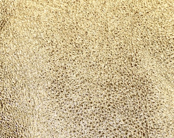Pebbled Metallic 5"x11" GOLD shows the grain Cowhide leather 2.5-3 oz / 1-1.2 mm PeggySueAlso® E4100-05