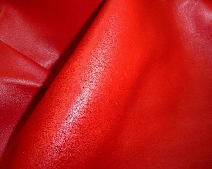 Duchess 12"x12" RED (thinner KING) Cowhide Leather 2.25-2.75 oz/0.9-1.1 mm PeggySueAlso E2080-10 hides too