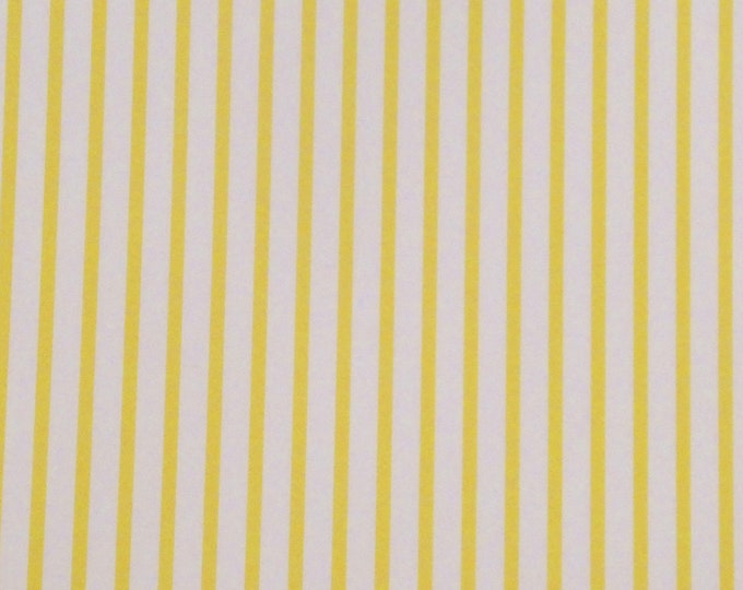 Leather 3-4-5 or 6 sq ft  PTR Matte YELLOW and White Straight stripes Cowhide 3 oz / 1.2 mm PeggySueAlso® E3097-06