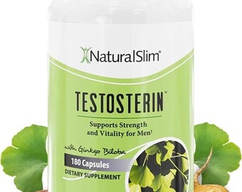 NaturalSlim Testosterin Men's Multivitamin & Testosterone Support Formula – 180 Capsules