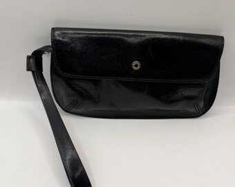 Vintage 1990s Monsac Original Leather Wristlet Clutch