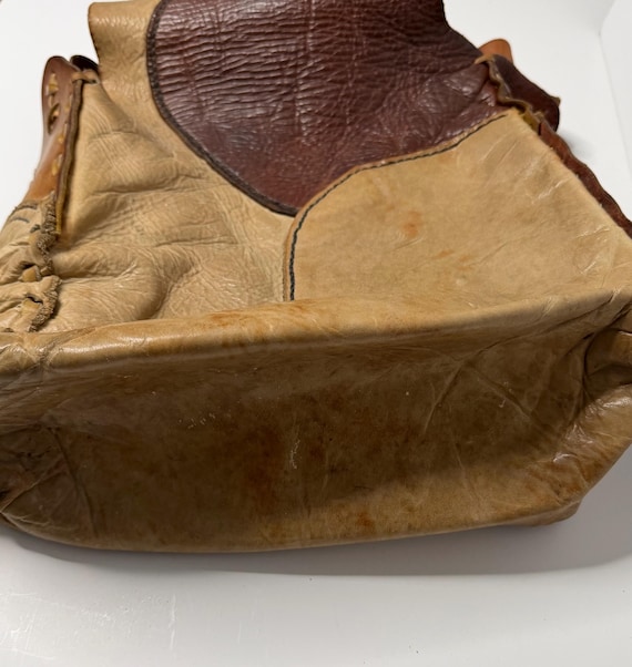 Handmade Leather Patchwork Vintage Crossbody Bag,… - image 7