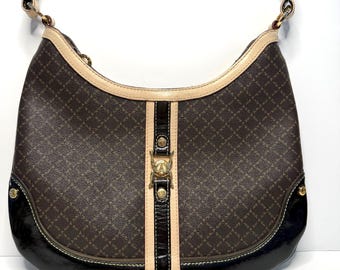 Vintage La Tour Eiffel Paris 1887 Monogram Hobo Bag