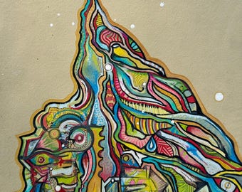 It Takes A Lifetime - Abstract Drawing on BFK Rives Tan paper - 10x13