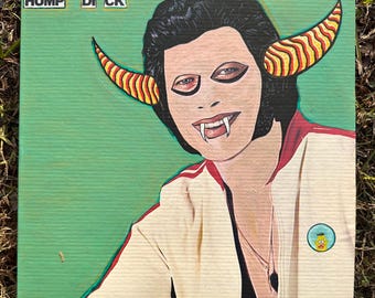 HUMP DICK - Mixed Media Painting on a Vintage Record Sleeve -12X12