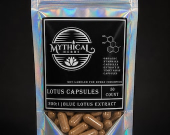 Organic Egyptian Blue Lotus Extract Capsules | 200:1 | Mythical Herbs
