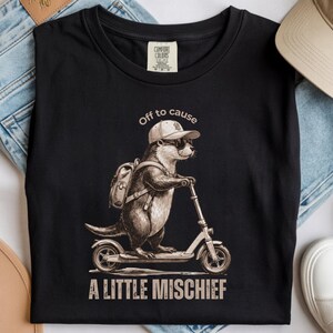 gift for troublemaker shirt otter scooter to cause a little mischief Comfort Colors® Tee
