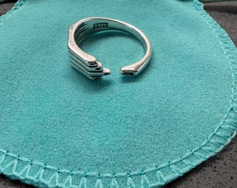 Hand Gesture Sterling Silver Adjustable Wrap Ring