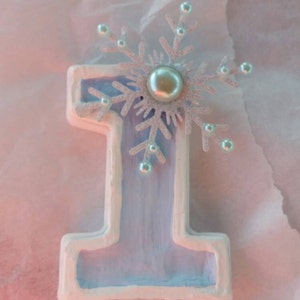 Frozen Inspired Birthday Candle - painted candle birthday candle glitter candle party decor cake topper cake candle photo prop birthday cake