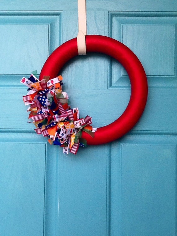 Paw Print Ribbon Wreath birthday wreath ribbon wreath paw | Etsy