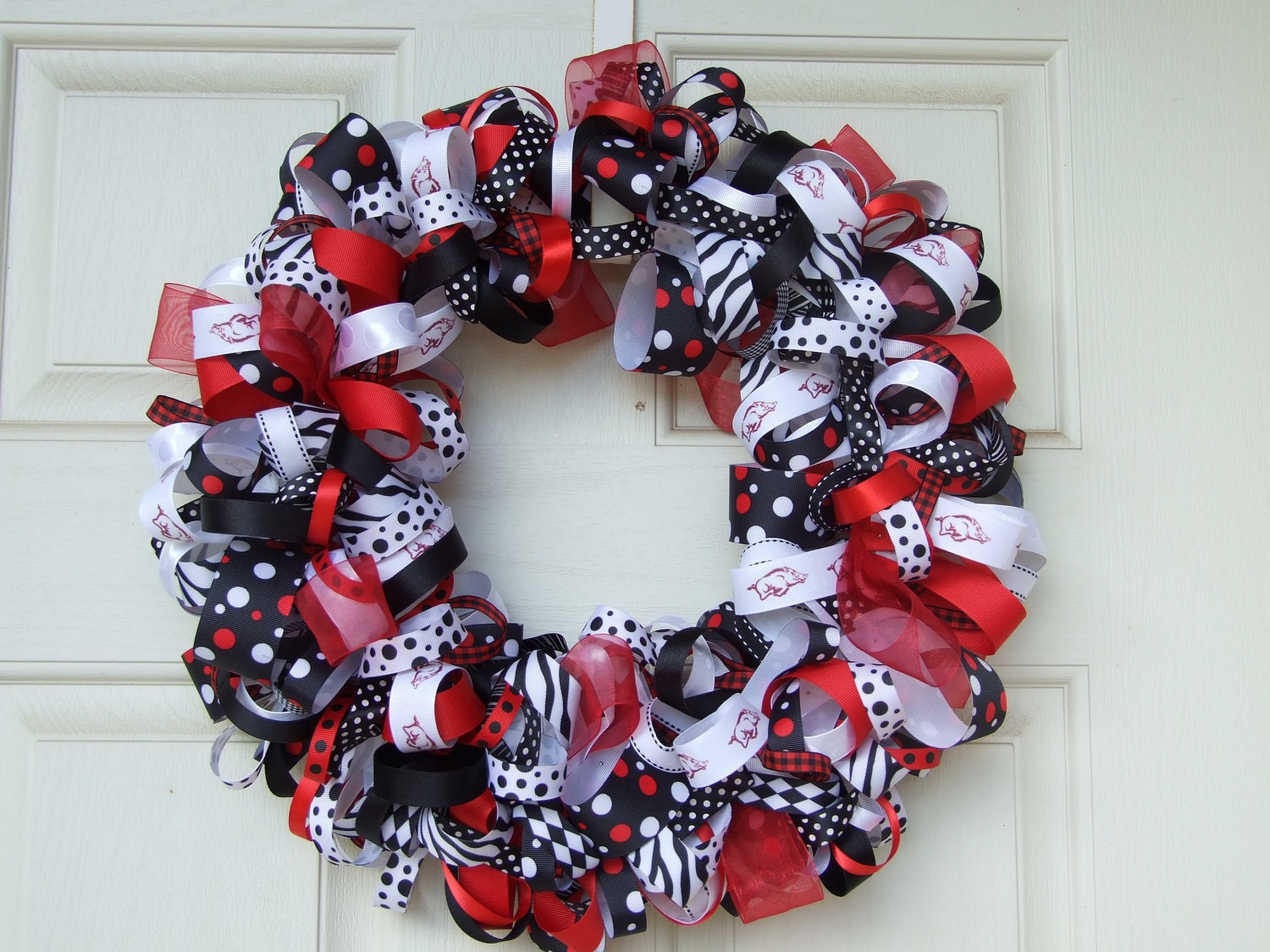 Razorback Ribbon Razorback Ribbon Wreath - Ribbon Wreath Door Decor Housewares Home ...