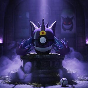 0094 Shadow Monster Ball - N3D Design (Blue/Purple Color-Shift Silk ) 3D Print